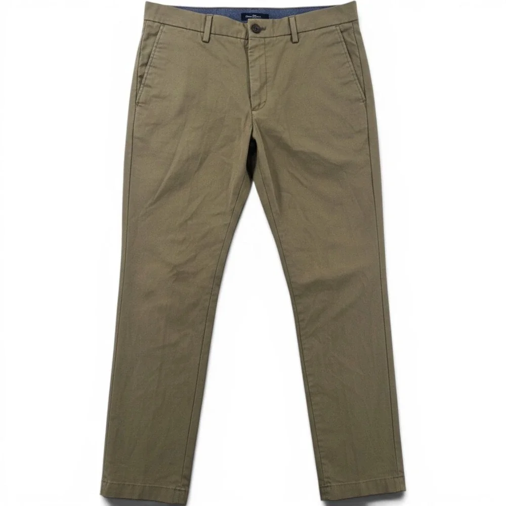 Banana Republic Mason Chino Mens 34x34 Athletic Tapered Acorn Brown Stretch EUC